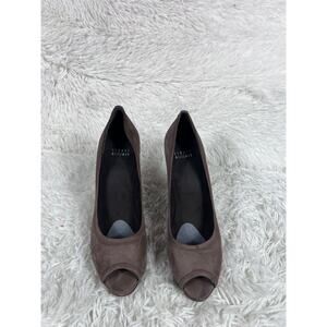 Stuart Weitzman Shoes Womens Size 9 Suede Peep Toe High Heel Platform Pumps